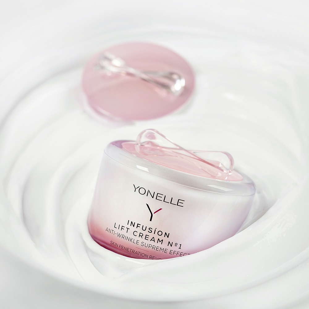 Infusion, kosmetyki premium, kremy do twarzy serii infusion yonelle, krem anti age, krem z retinolem