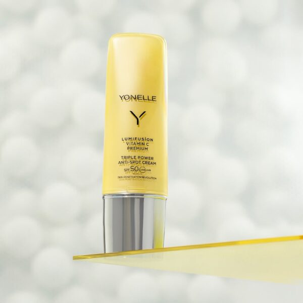 LUMIFUSÍON Vitamin C Premium Yonelle, Potrójnie Aktywny Krem SPF50 Przeciw Przebarwieniom Z Witaminą C Premium - obrazek 3