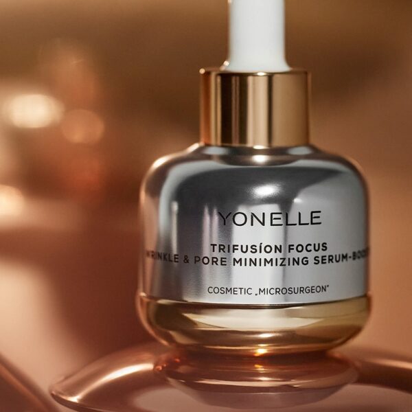 TRIFUSÍON FOCUS Yonelle Wrinkle & Pore Minimizing Serum-Booster, Serum-­Booster Redukujące Zmarszczki i Pory YONELLE 30ml - obrazek 4