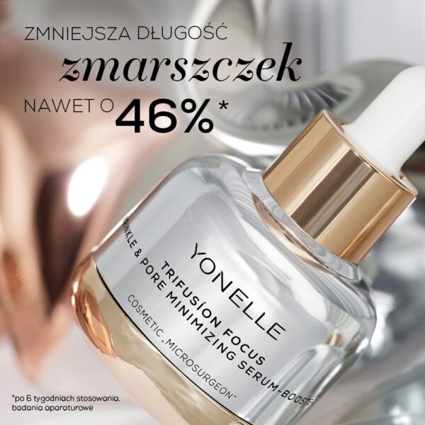 TRIFUSÍON FOCUS Yonelle Wrinkle & Pore Minimizing Serum-Booster, Serum-­Booster Redukujące Zmarszczki i Pory YONELLE 30ml - obrazek 5