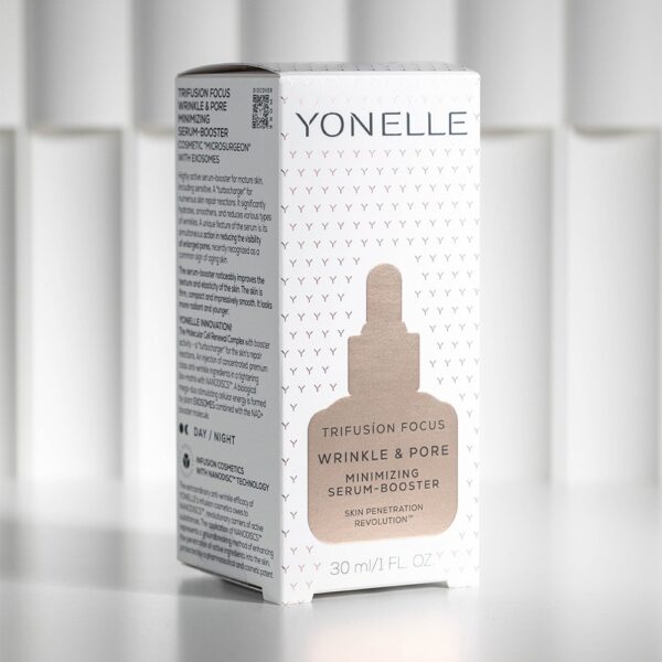 TRIFUSÍON FOCUS Yonelle Wrinkle & Pore Minimizing Serum-Booster, Serum-­Booster Redukujące Zmarszczki i Pory YONELLE 30ml - obrazek 7