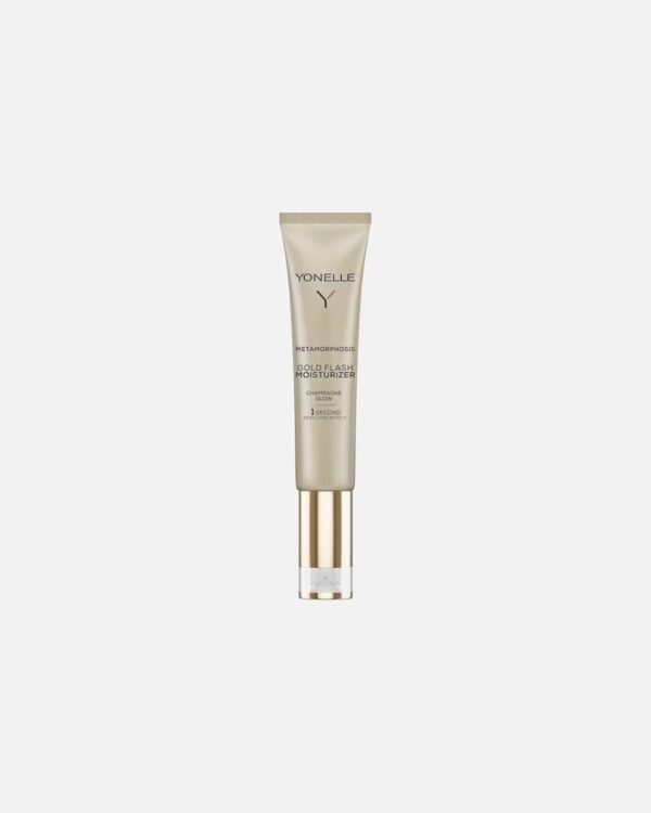 Nawilżacz Yonelle złote drobinki, Rozświetlający nawilżacz glow, Yonelle Metamorphosis Gold Flash Moisturizer, Hydrożel z drobinkami rozświetlającymi, Nawilżacz ze złotym połyskiem