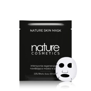 maska w płacie Nature Skin, płachta śluz ślimaka na twarz, maska regenerująca i nawilżająca, maska Nature Skin twarz szyja, maska z filtratu śluzu ślimaka, maska z kwasem hialuronowym