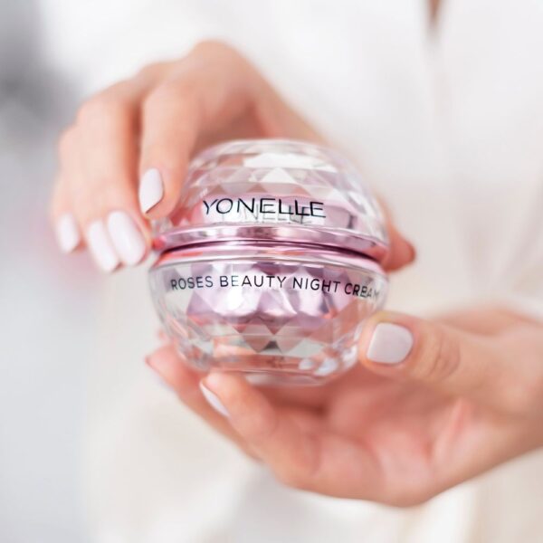 ROSES Beauty Night Cream Yonelle, ROSES Krem Piękności Nasycony Różami Na Twarz I Pod Oczy Na Noc 50ml - obrazek 8
