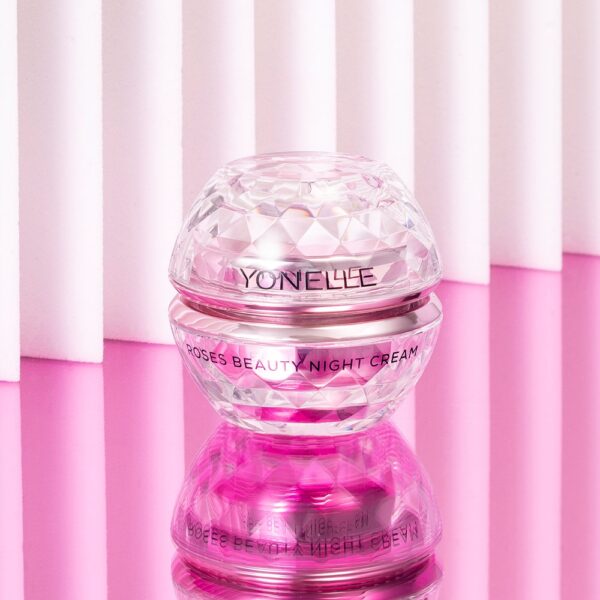 ROSES Beauty Night Cream Yonelle, ROSES Krem Piękności Nasycony Różami Na Twarz I Pod Oczy Na Noc 50ml - obrazek 3